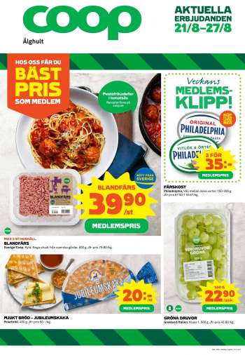 Coop reklamblad - 21/8 2023 - 27/8 2023.