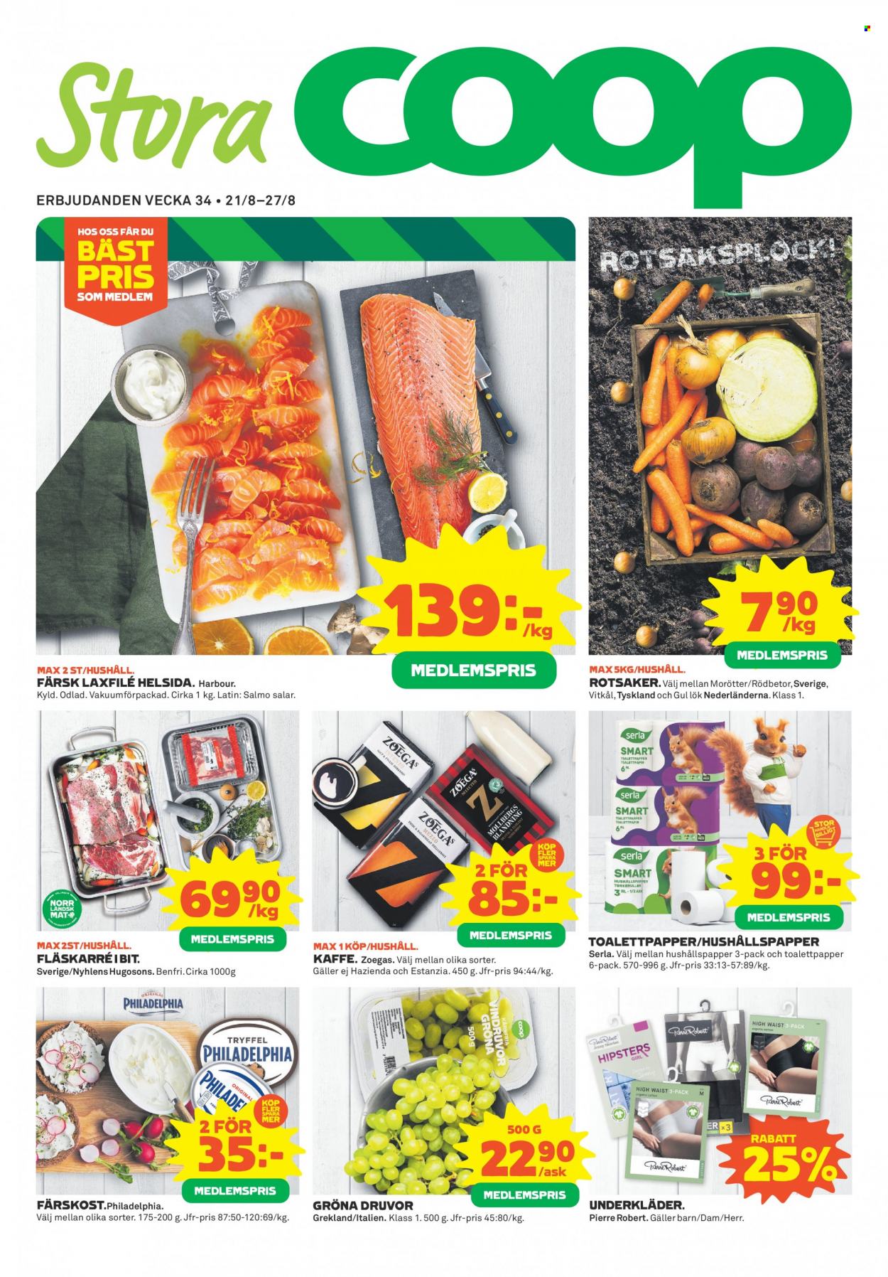 Stora Coop reklamblad - 21/8 2023 - 27/8 2023. Sida 1