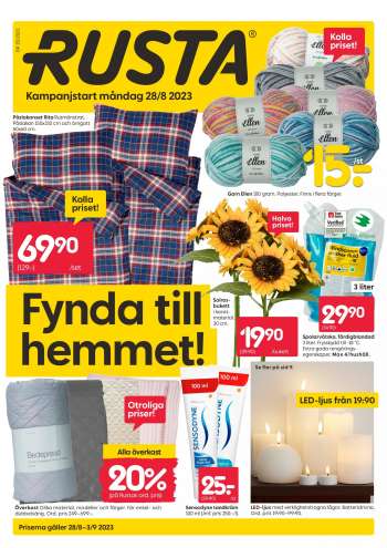 Rusta reklamblad - 28/8 2023 - 3/9 2023.