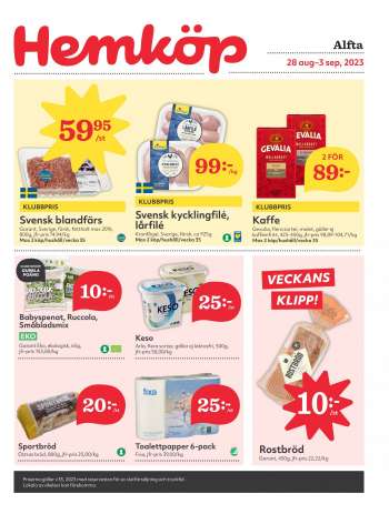 Hemköp reklamblad - 28/8 2023 - 3/9 2023.