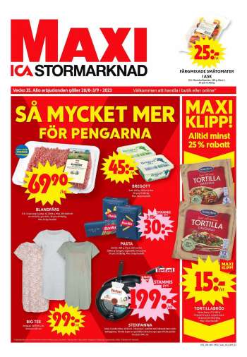ICA reklamblad - 28/8 2023 - 3/9 2023.