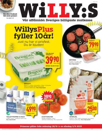 Willys reklamblad - 28/8 2023 - 3/9 2023.