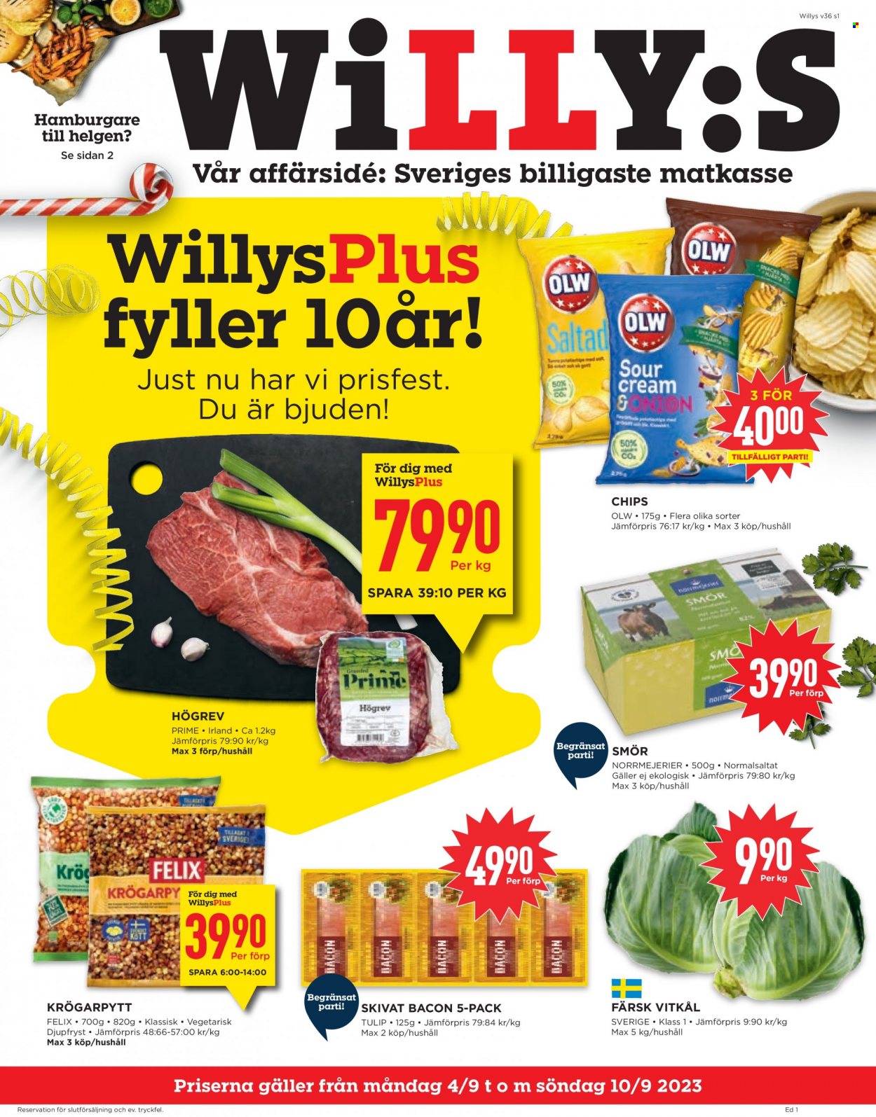 Willys reklamblad - 4/9 2023 - 10/9 2023. Sida 1