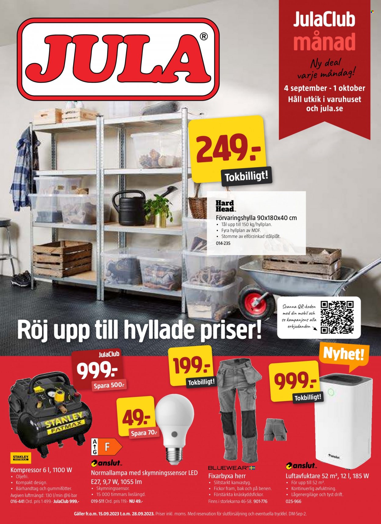 Jula reklamblad - 15/9 2023 - 28/9 2023. Sida 1