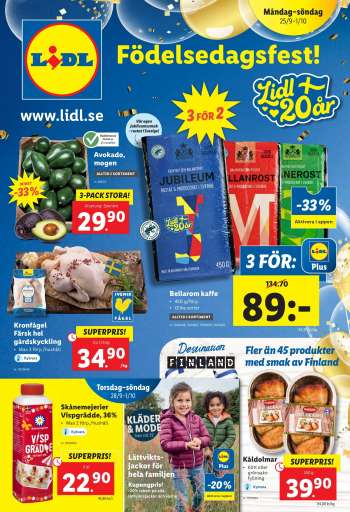 Lidl reklamblad - 25/9 2023 - 1/10 2023.