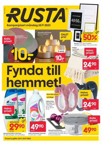 Rusta reklamblad - 18/9 2023 - 24/9 2023.