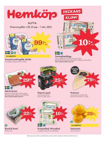 Hemköp reklamblad - 25/9 2023 - 1/10 2023.