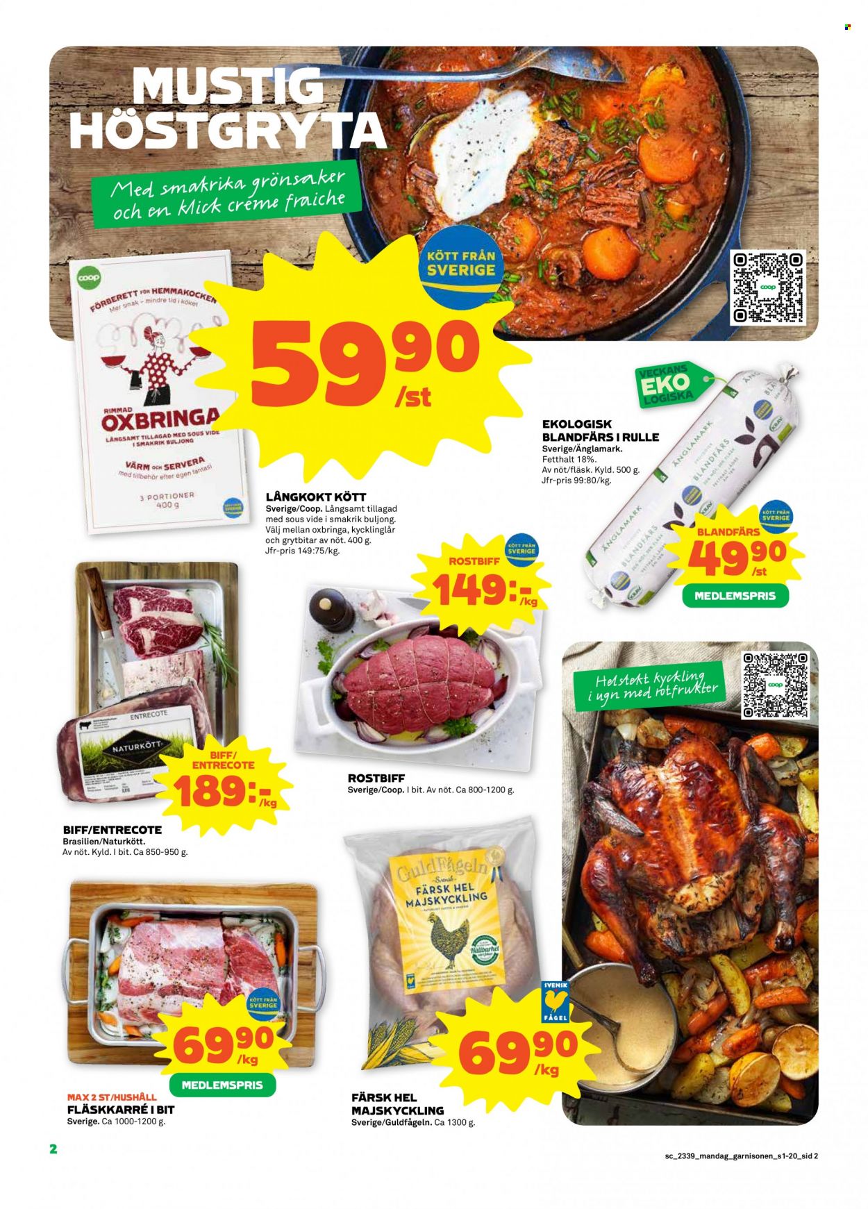 Coop reklamblad - 25/9 2023 - 1/10 2023. Sida 2