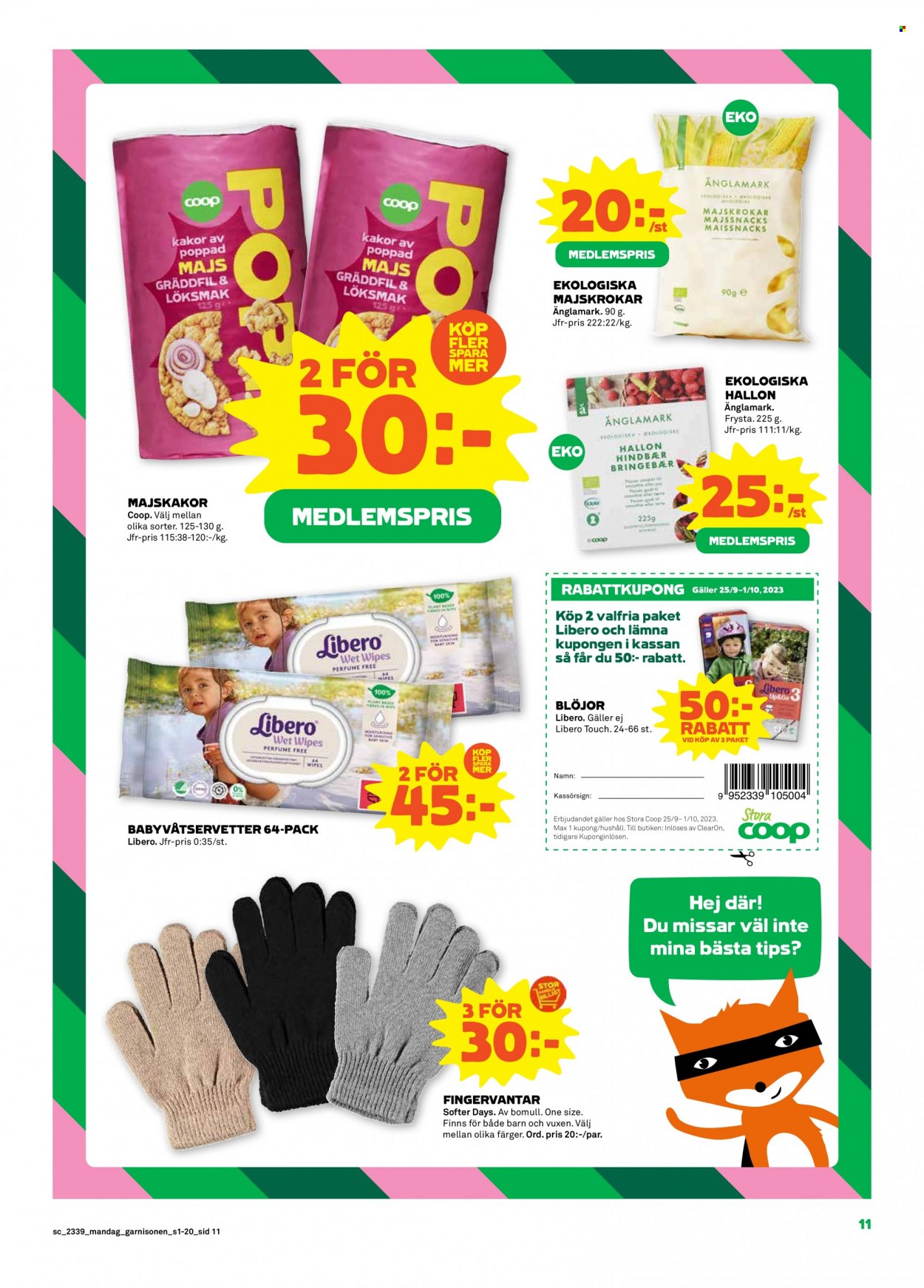 Coop reklamblad - 25/9 2023 - 1/10 2023. Sida 11