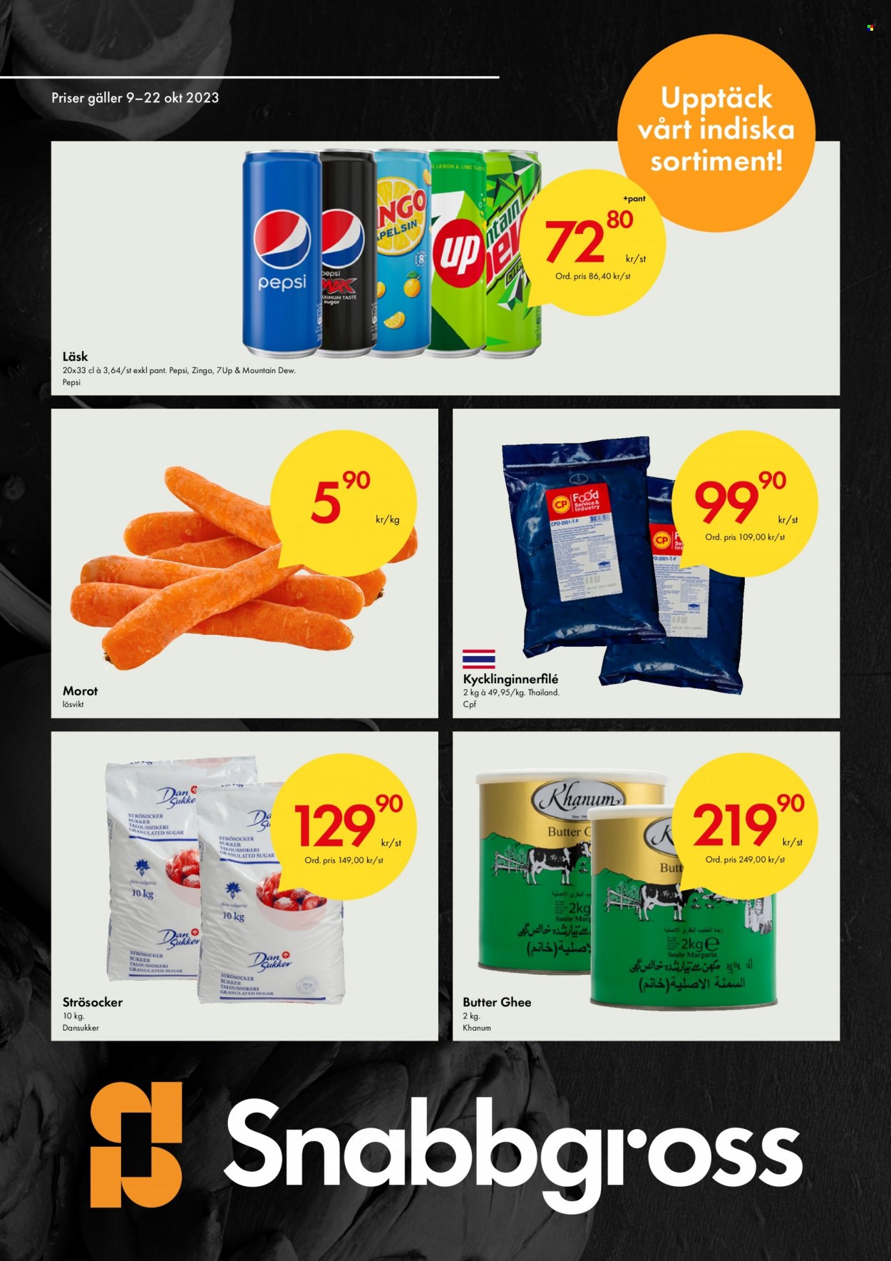 Snabbgross reklamblad - 9/10 2023 - 22/10 2023. Sida 1