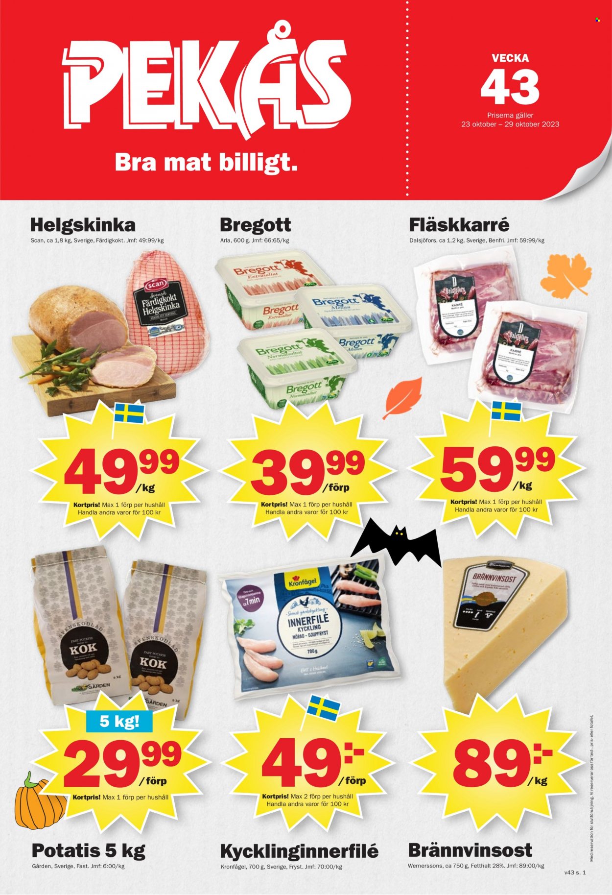 Pekås reklamblad - 23/10 2023 - 29/10 2023. Sida 1