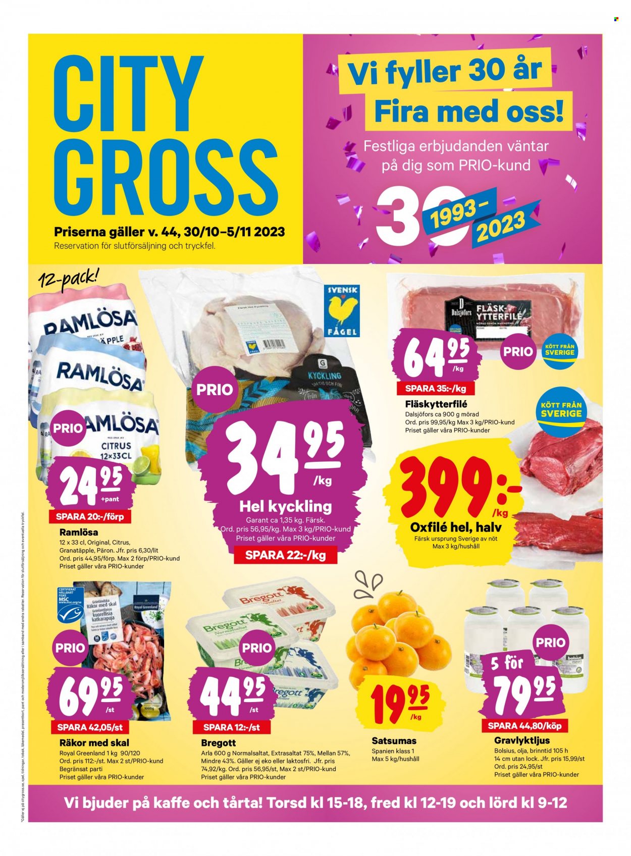 City Gross reklamblad - 30/10 2023 - 5/11 2023. Sida 1