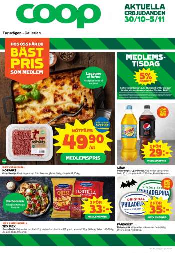 Coop reklamblad - 30/10 2023 - 5/11 2023.