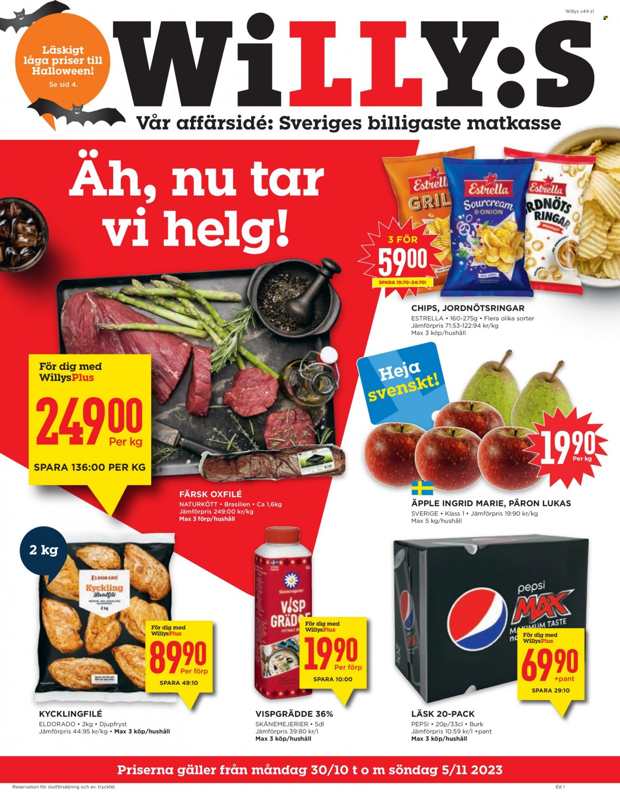 Willys reklamblad - 30/10 2023 - 5/11 2023. Sida 1