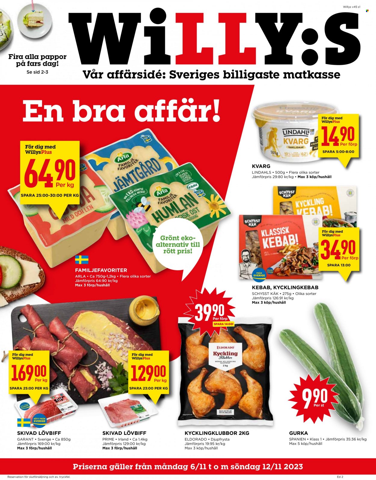 Willys reklamblad - 6/11 2023 - 12/11 2023. Sida 1