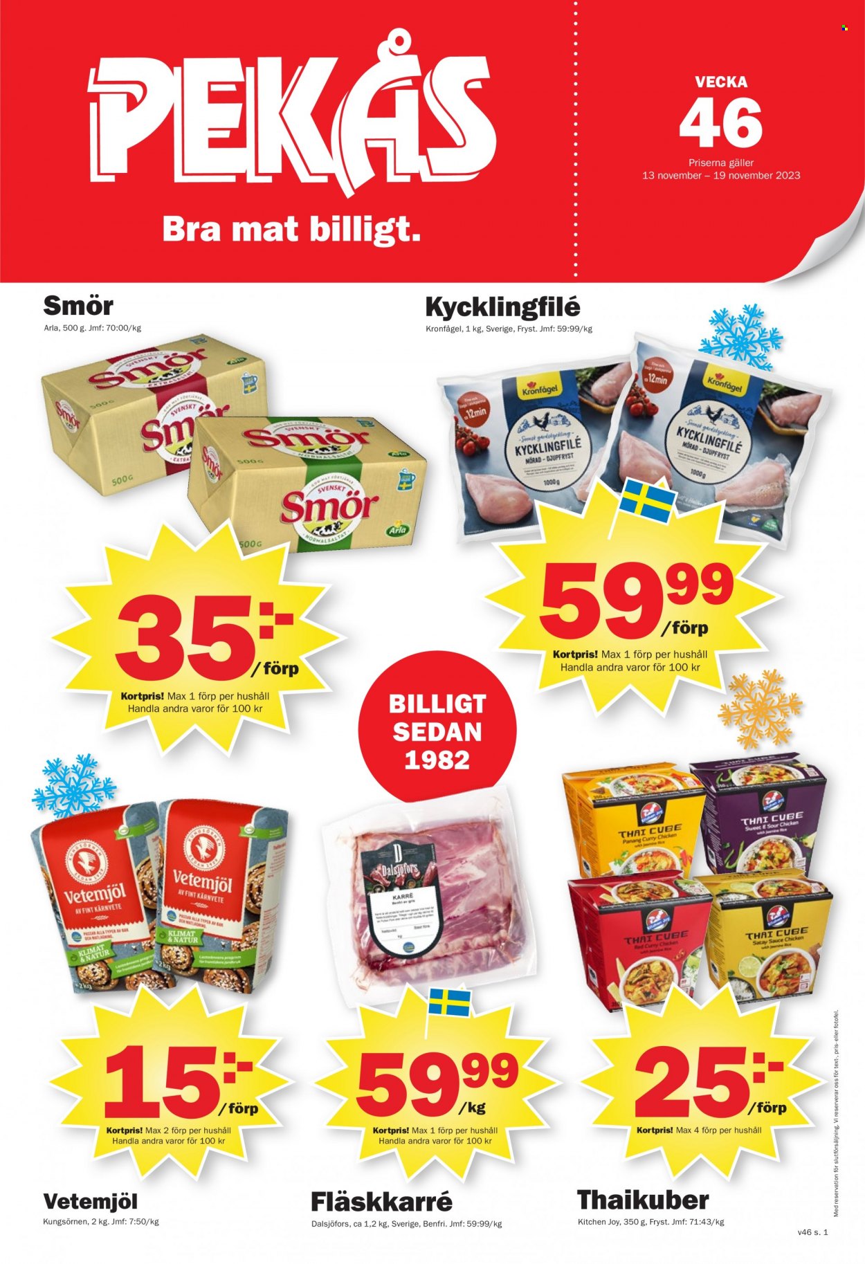 Pekås reklamblad - 13/11 2023 - 19/11 2023. Sida 1