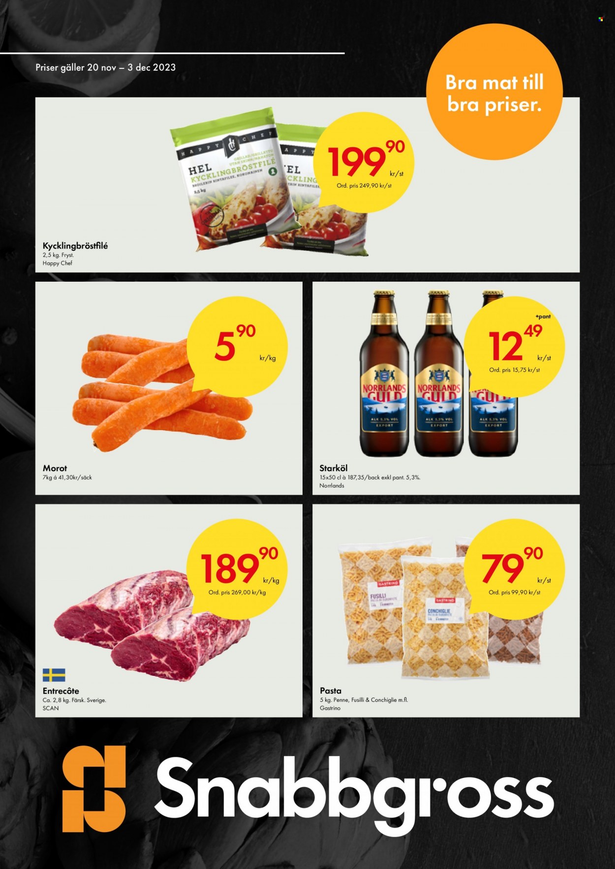 Snabbgross reklamblad - 20/11 2023 - 3/12 2023. Sida 1