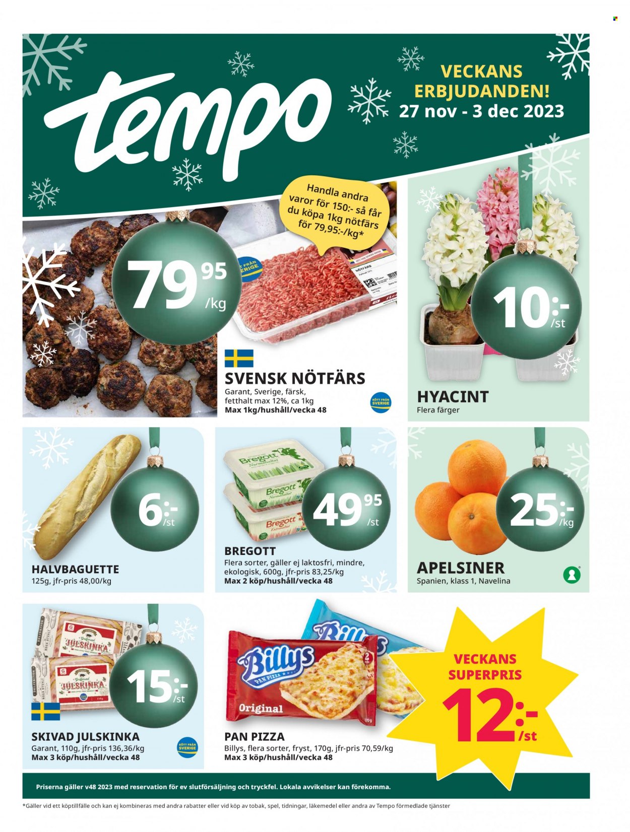 Tempo reklamblad - 27/11 2023 - 3/12 2023. Sida 1