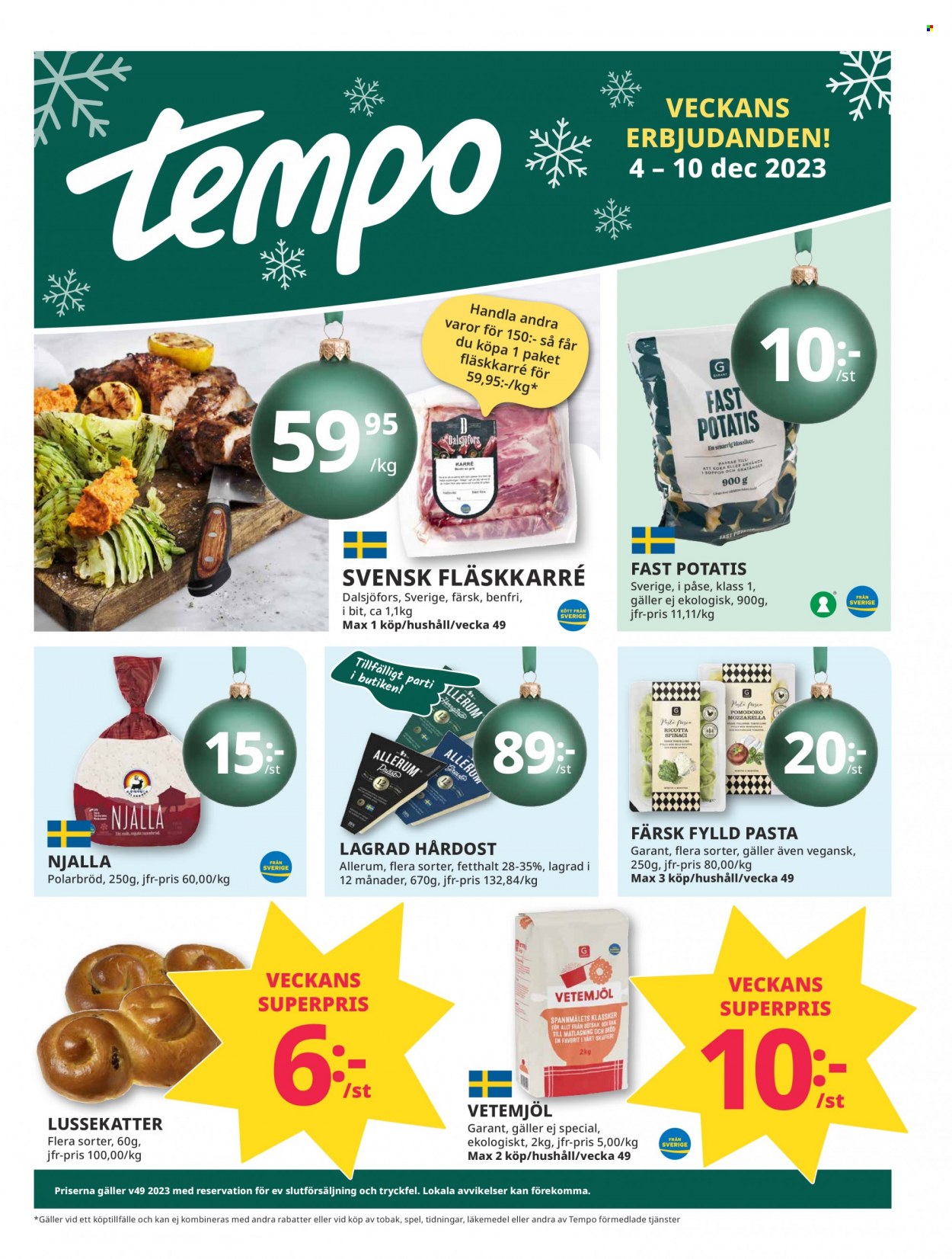 Tempo reklamblad - 4/12 2023 - 10/12 2023. Sida 1