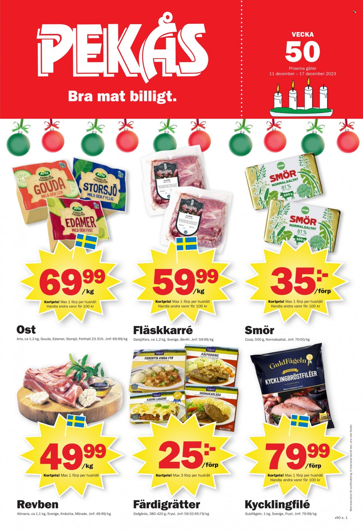 Pekås reklamblad - 11/12 2023 - 17/12 2023. Sida 1
