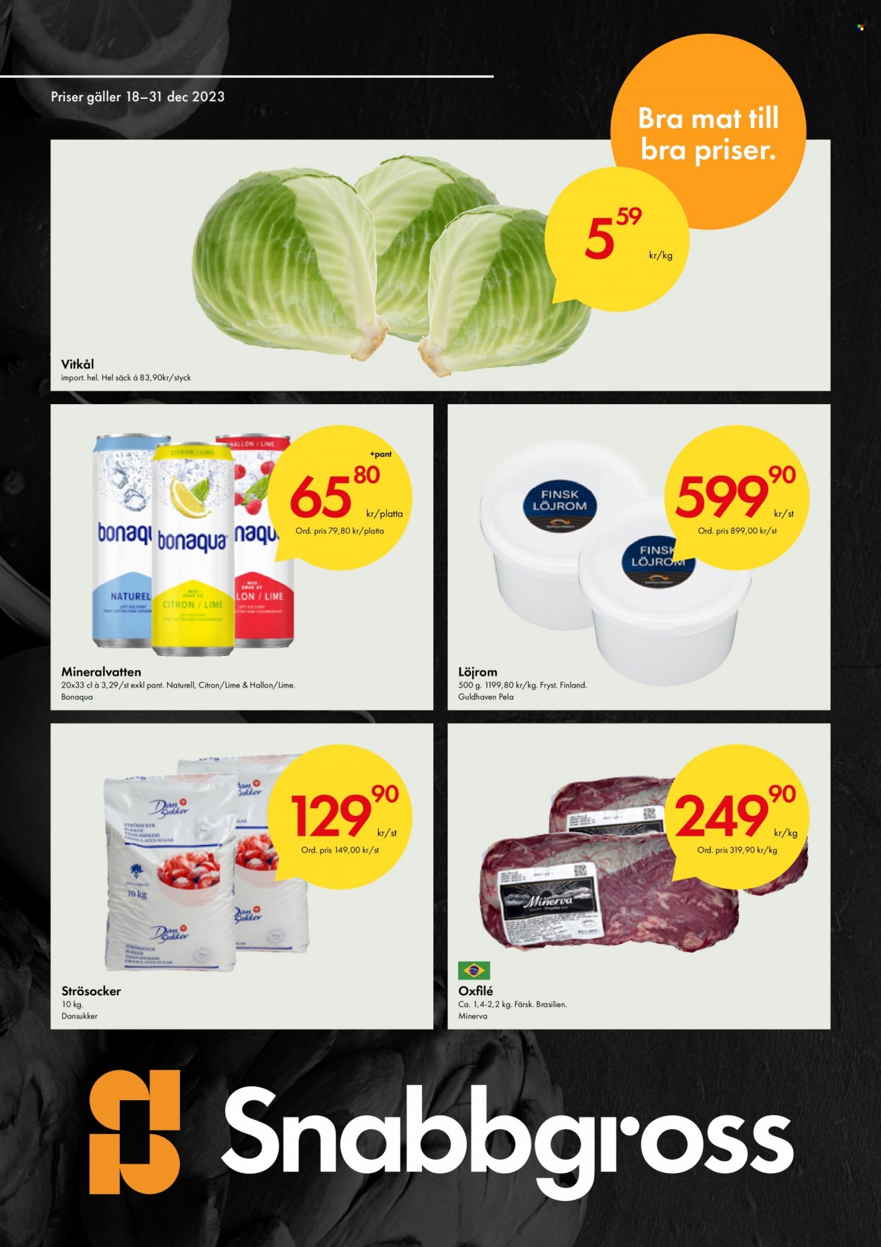 Snabbgross reklamblad - 18/12 2023 - 31/12 2023. Sida 1