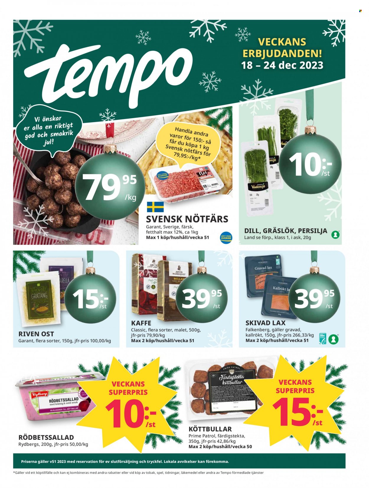 Tempo reklamblad - 18/12 2023 - 24/12 2023. Sida 1