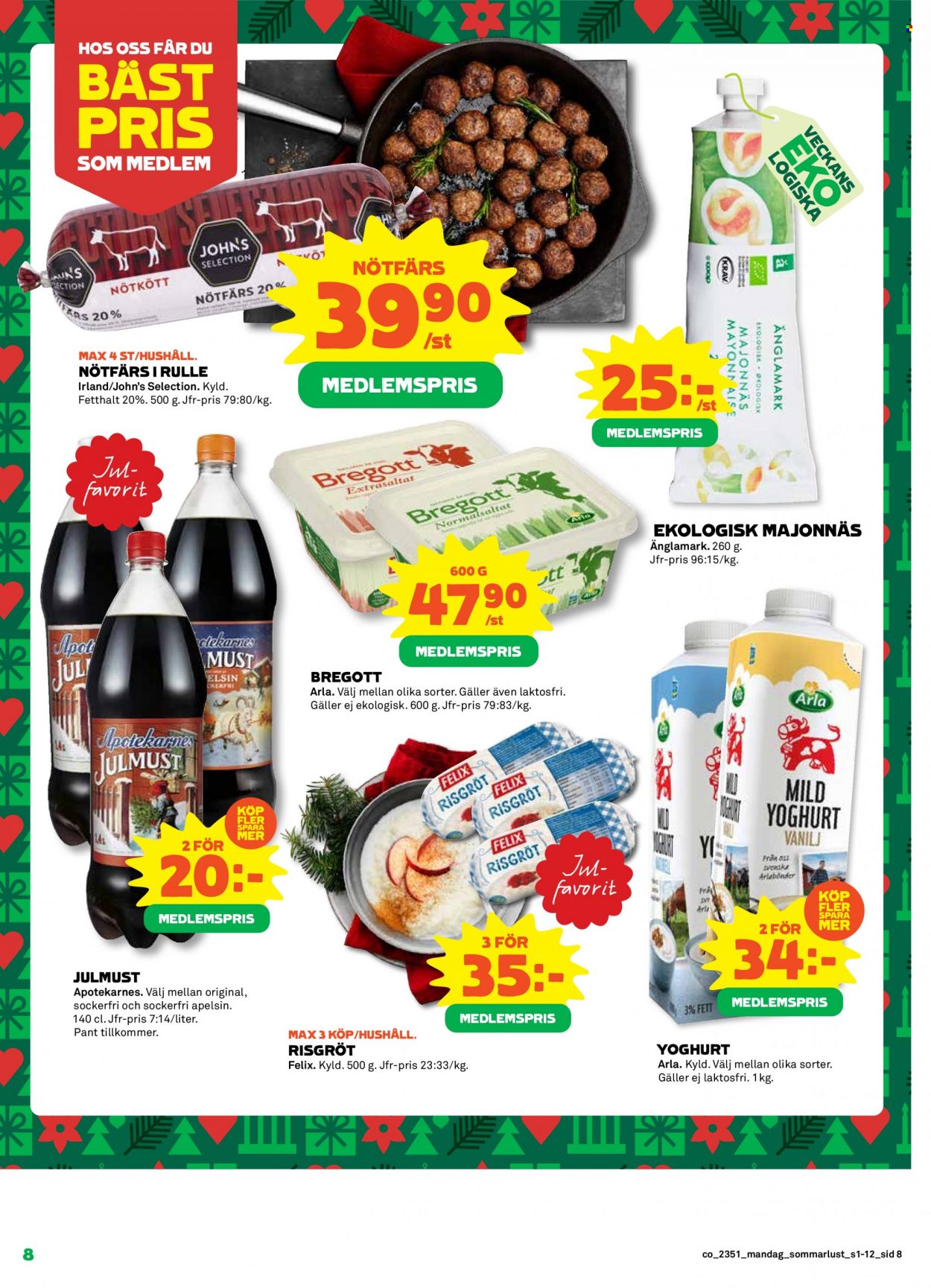 Coop reklamblad - 18/12 2023 - 24/12 2023. Sida 8