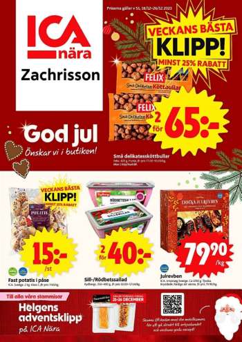 ICA reklamblad - 18/12 2023 - 26/12 2023.