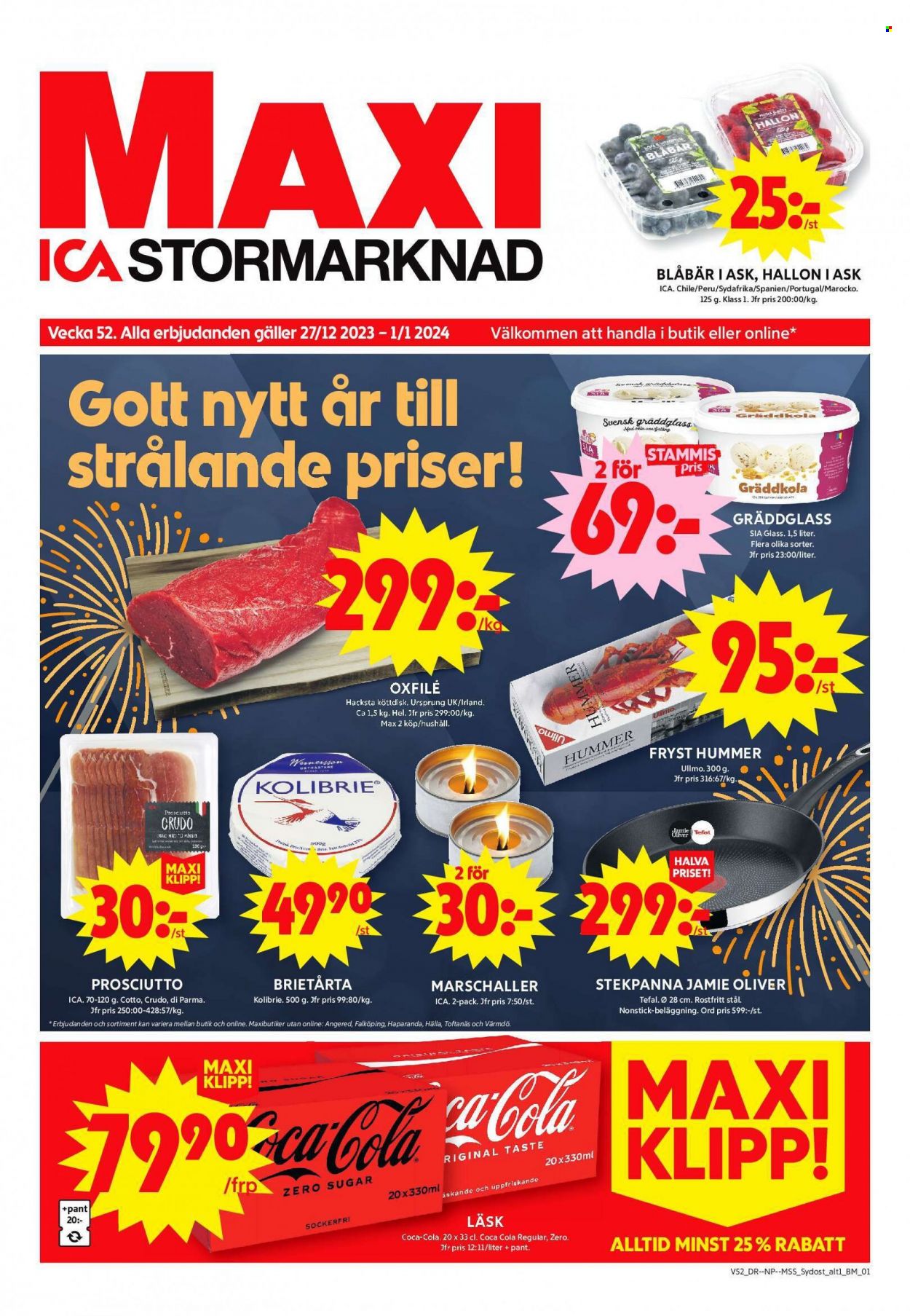ICA reklamblad - 27/12 2023 - 1/1 2024. Sida 1