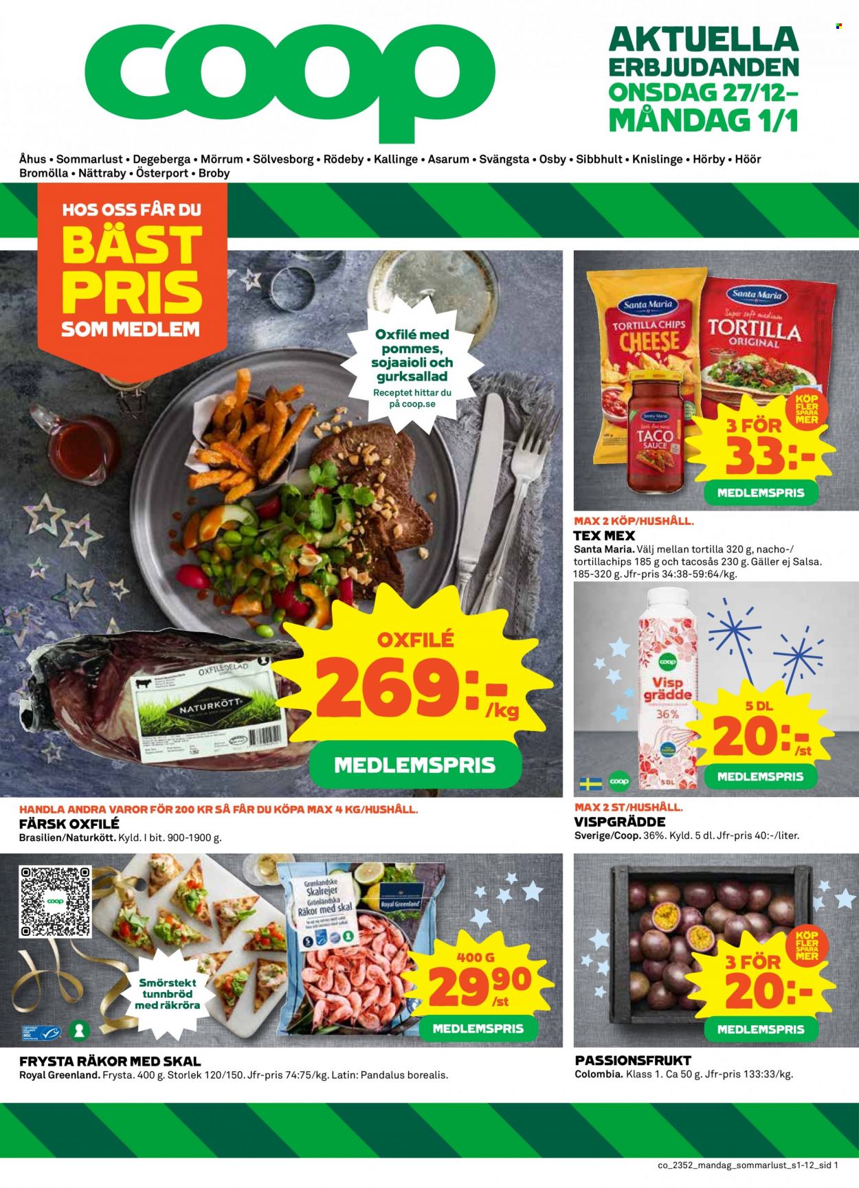 Coop reklamblad - 27/12 2023 - 1/1 2024. Sida 1