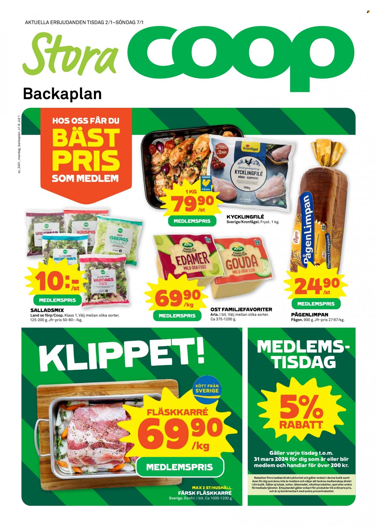 Stora Coop reklamblad - 2/1 2024 - 7/1 2024. Sida 1