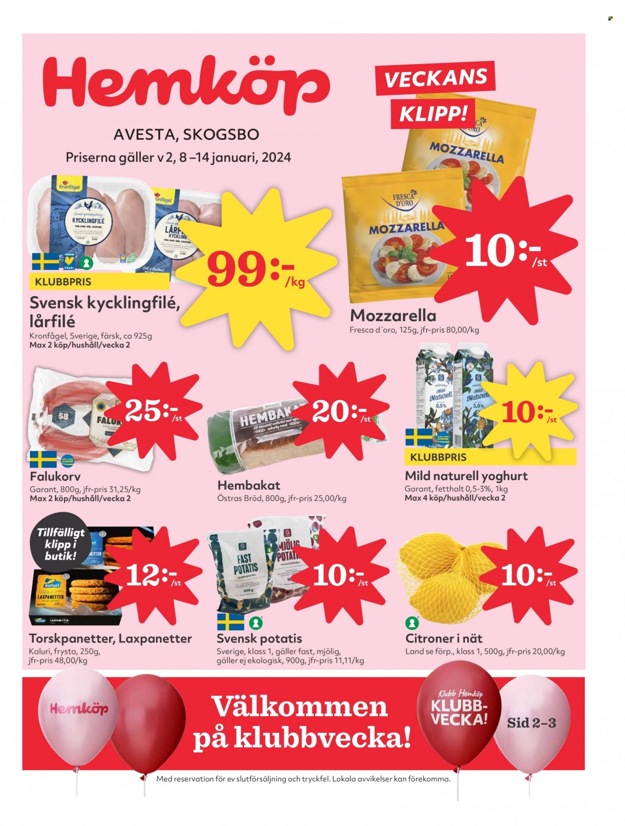 Hemköp reklamblad - 8/1 2024 - 14/1 2024. Sida 1