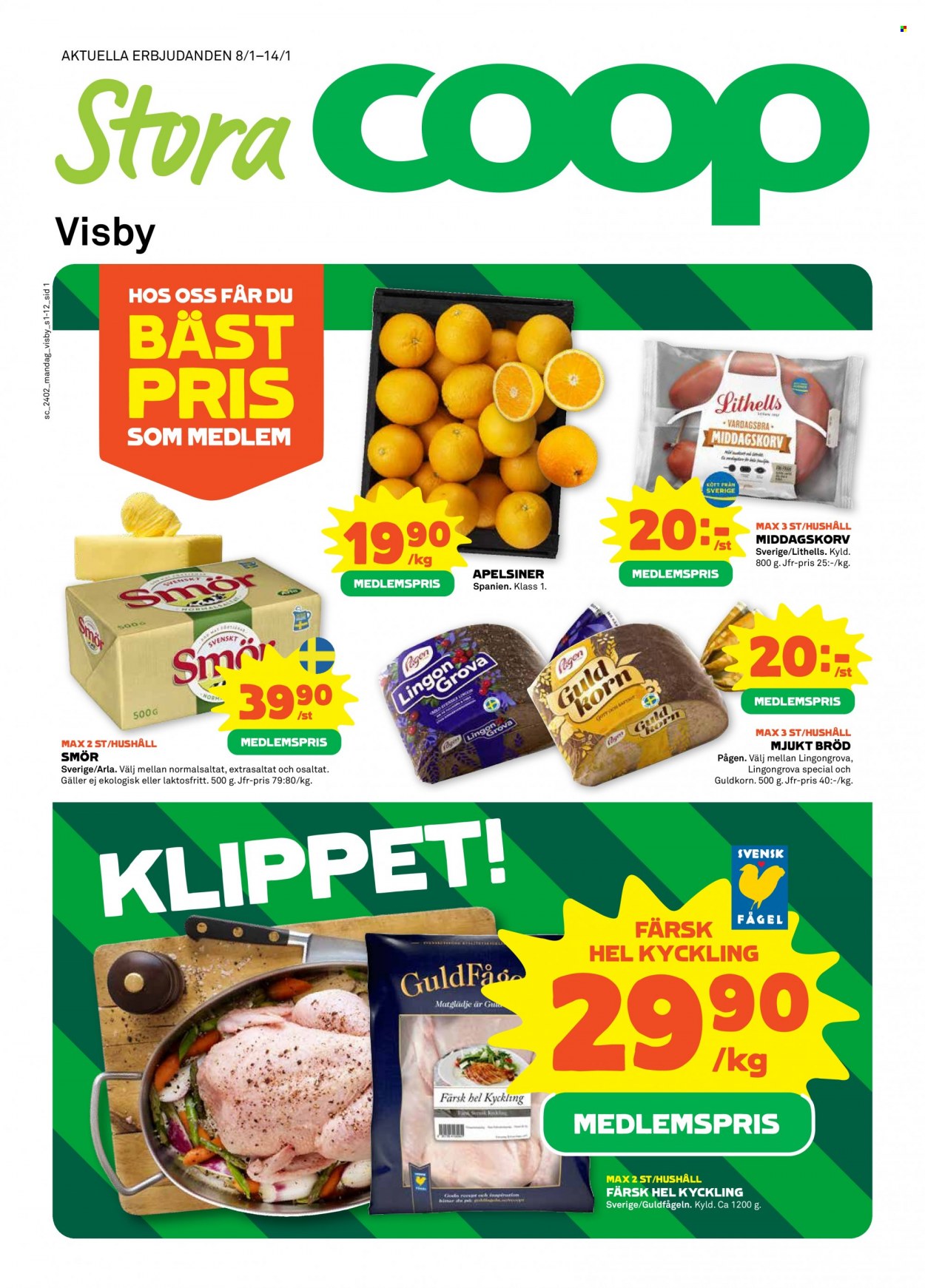 Stora Coop reklamblad - 8/1 2024 - 14/1 2024. Sida 1
