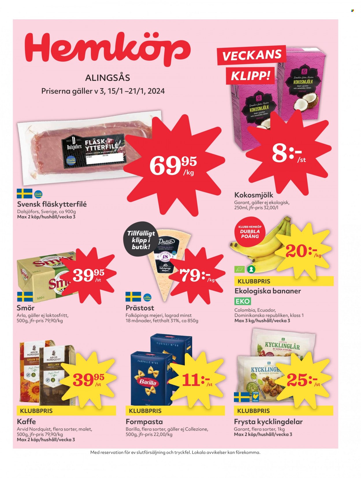 Hemköp reklamblad - 15/1 2024 - 21/1 2024. Sida 1