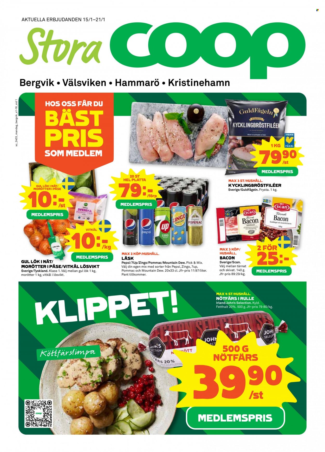 Stora Coop reklamblad - 15/1 2024 - 21/1 2024. Sida 1