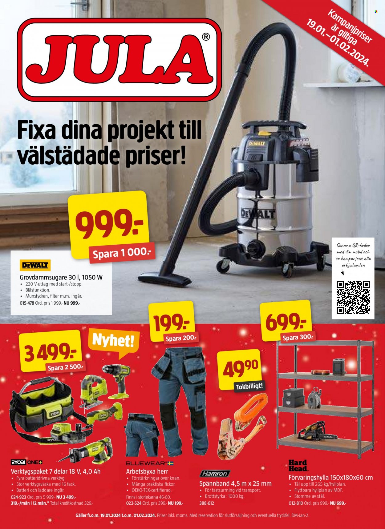 Jula reklamblad - 19/1 2024 - 1/2 2024. Sida 1