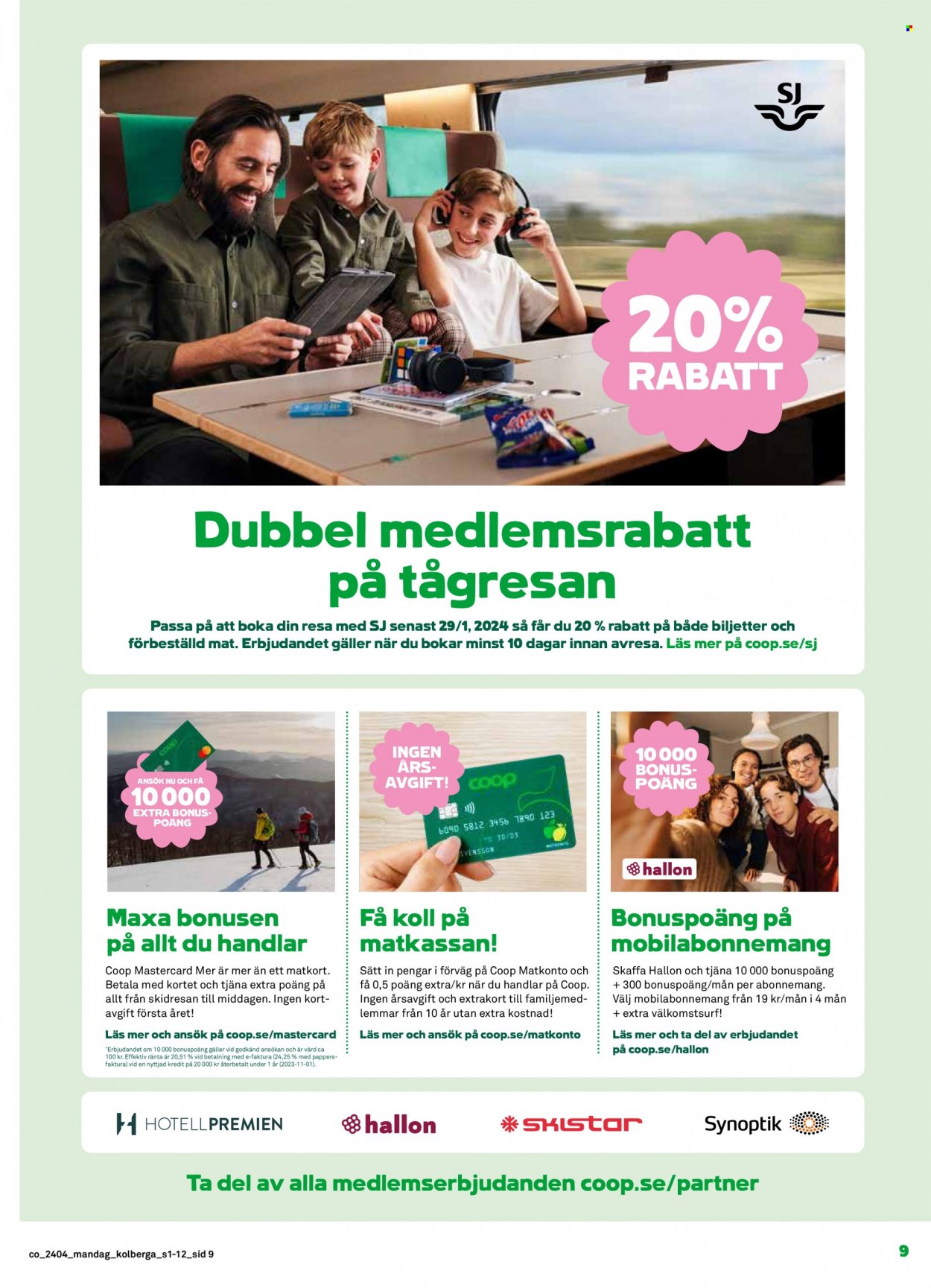 Coop reklamblad - 22/1 2024 - 28/1 2024. Sida 9