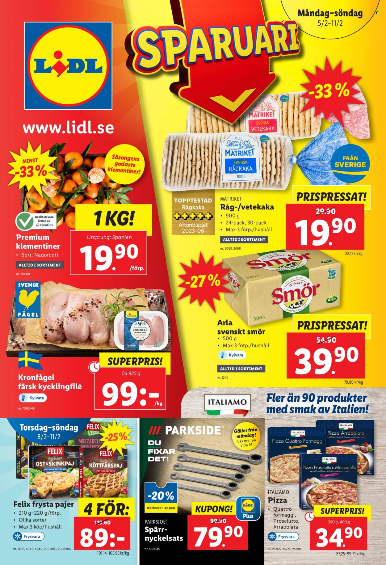 Lidl reklamblad - 5/2 2024 - 11/2 2024. Sida 1