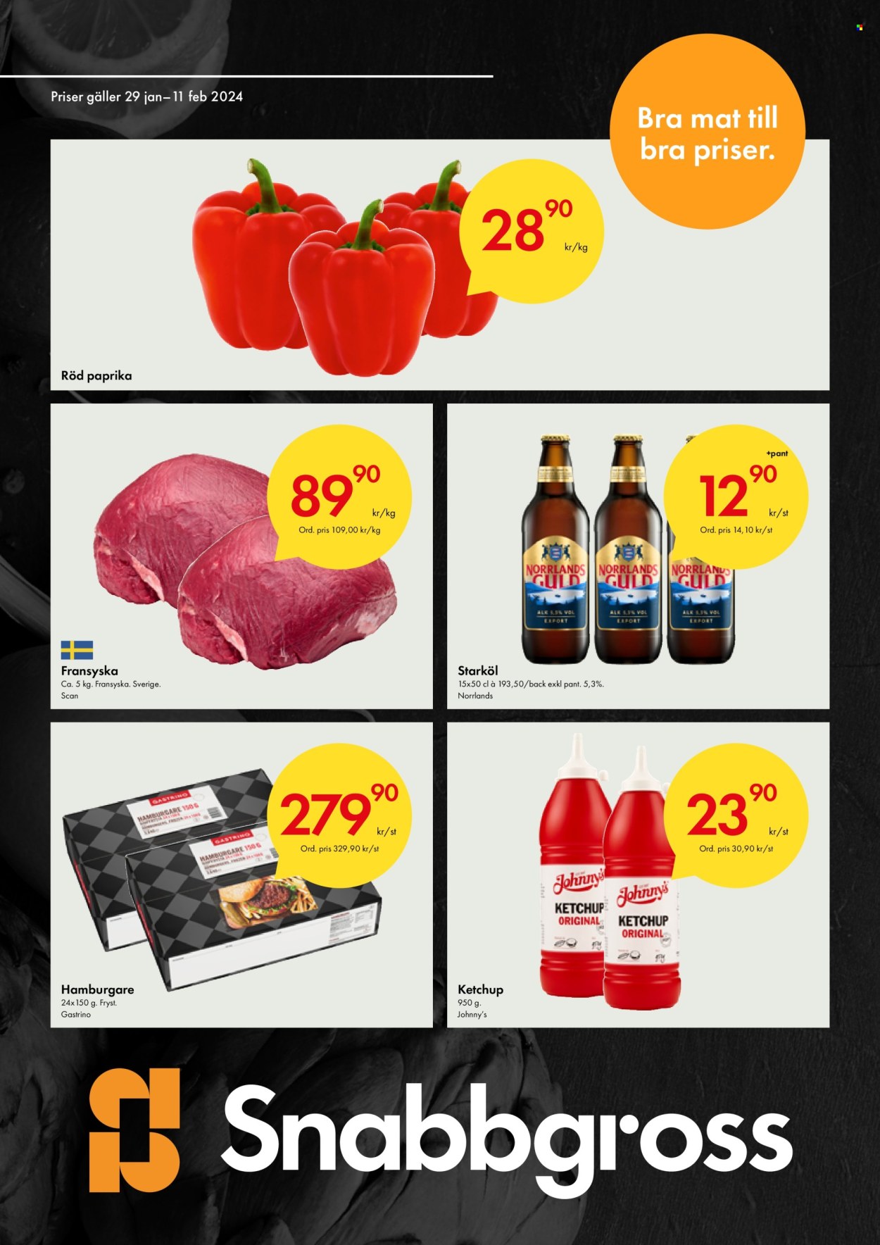 Snabbgross reklamblad - 29/1 2024 - 11/2 2024. Sida 1