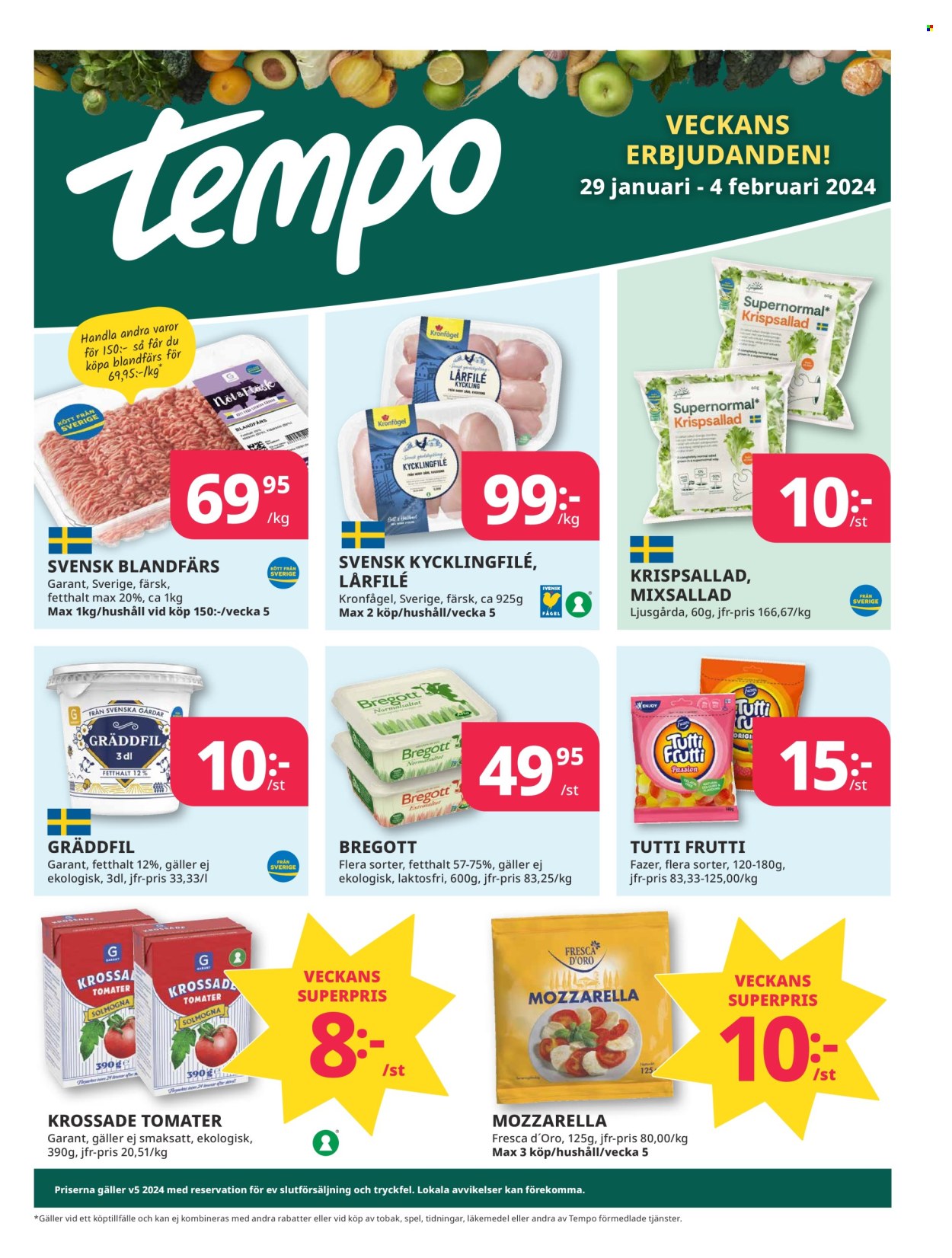 Tempo reklamblad - 29/1 2024 - 4/2 2024. Sida 1