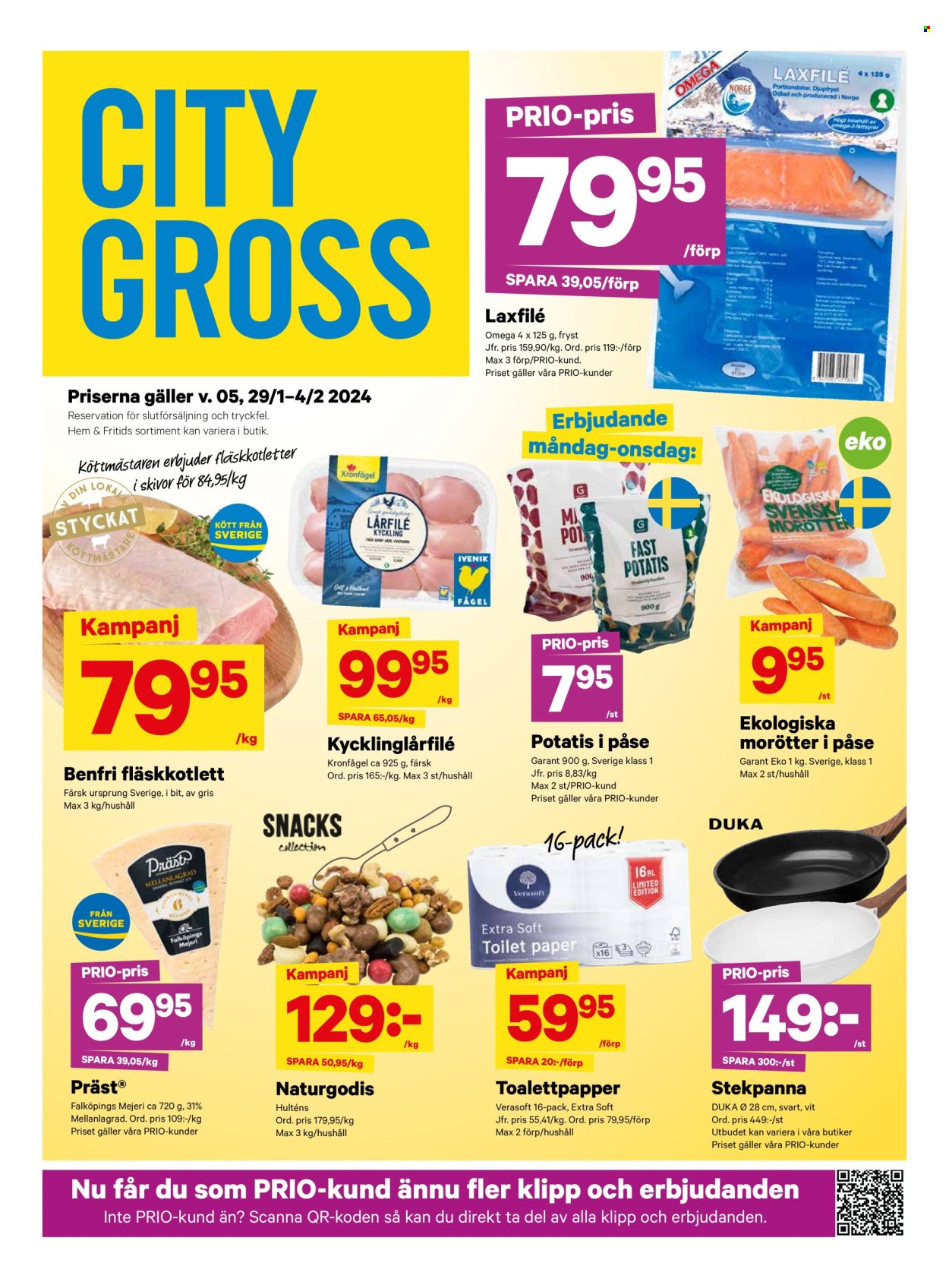 City Gross reklamblad - 29/1 2024 - 4/2 2024. Sida 1