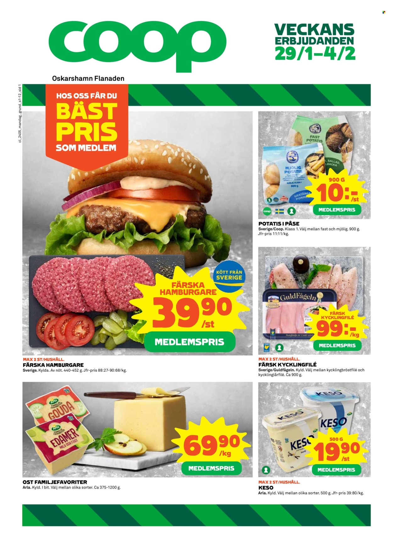 Coop reklamblad - 29/1 2024 - 4/2 2024. Sida 1
