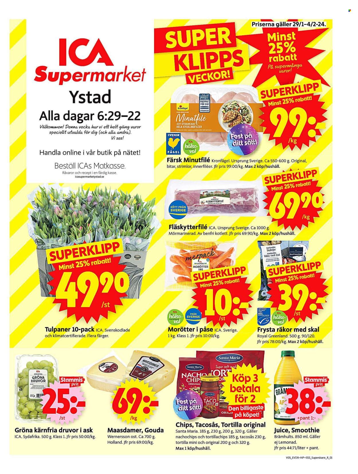 ICA reklamblad - 29/1 2024 - 4/2 2024. Sida 1