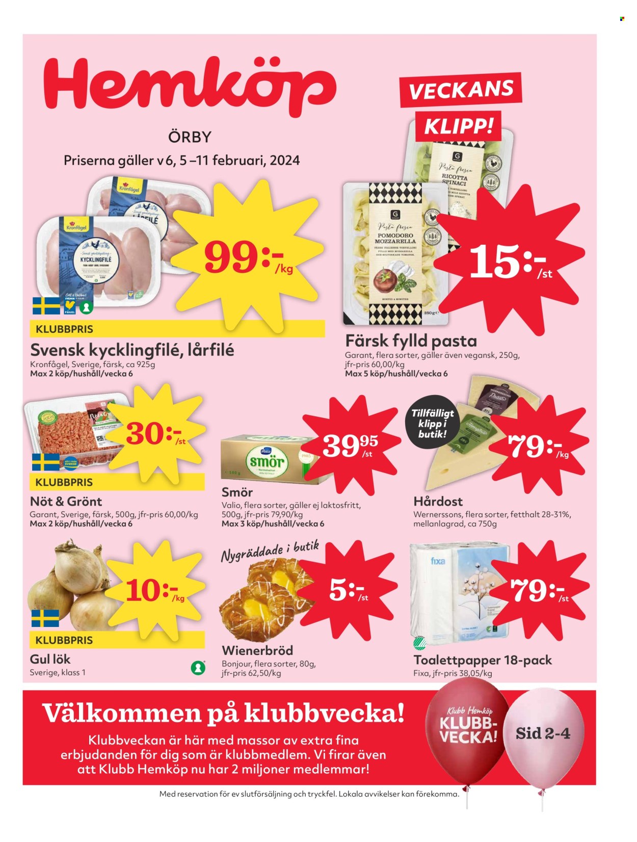 Hemköp reklamblad - 5/2 2024 - 11/2 2024. Sida 1