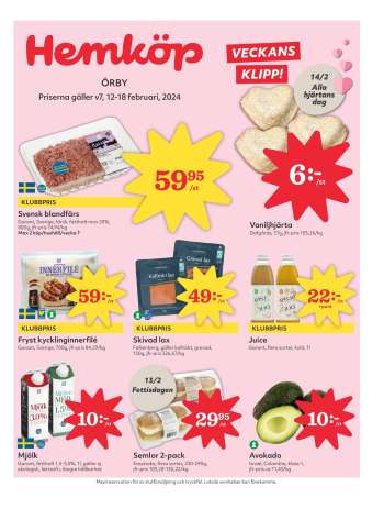 Hemköp reklamblad - 12/2 2024 - 18/2 2024.