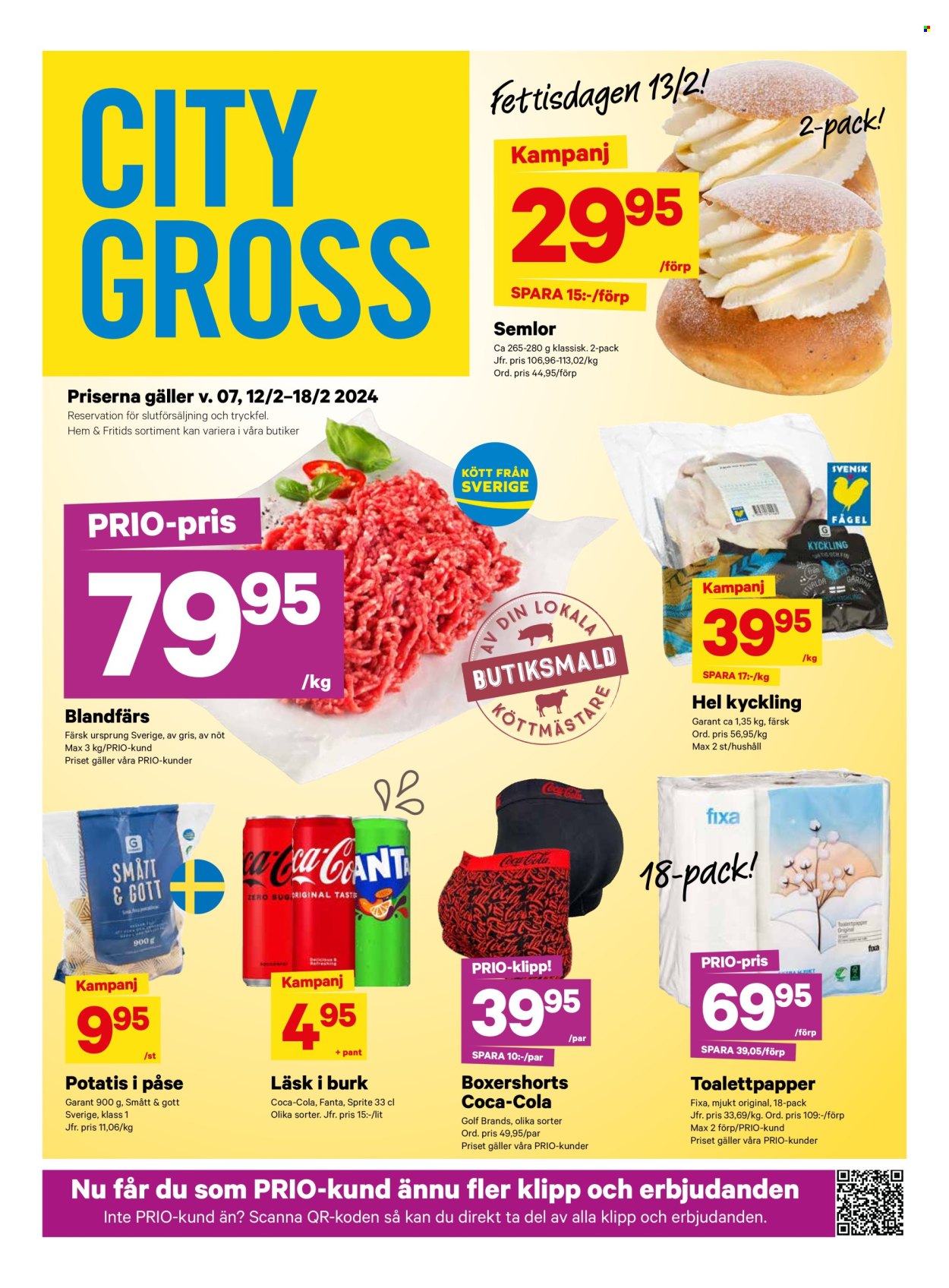 City Gross reklamblad - 12/2 2024 - 18/2 2024. Sida 1