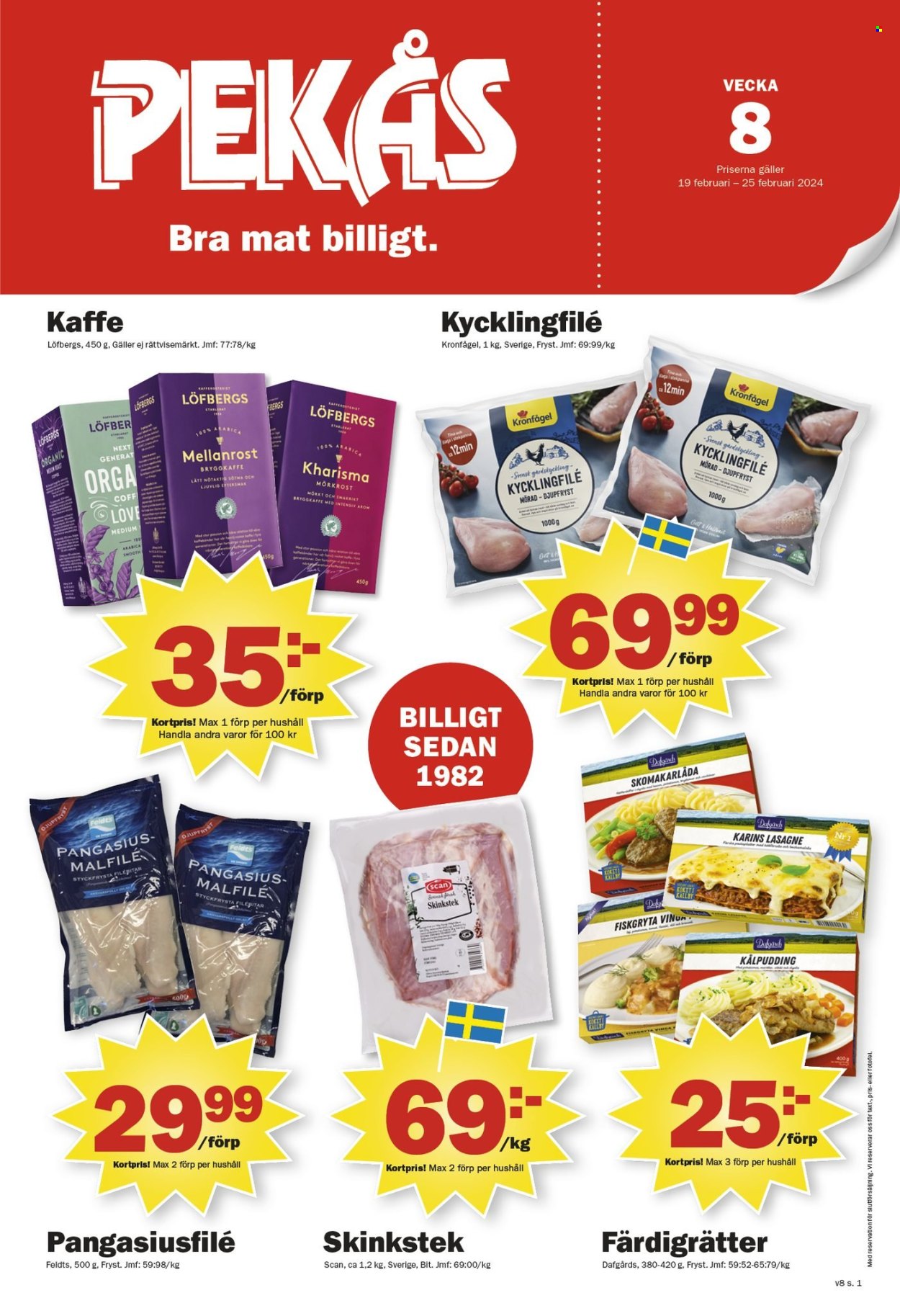 Pekås reklamblad - 19/2 2024 - 25/2 2024. Sida 1