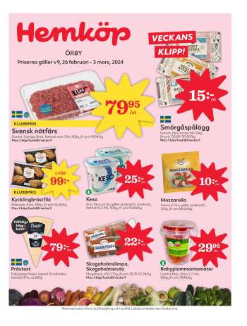 Hemköp reklamblad - 26/2 2024 - 3/3 2024.