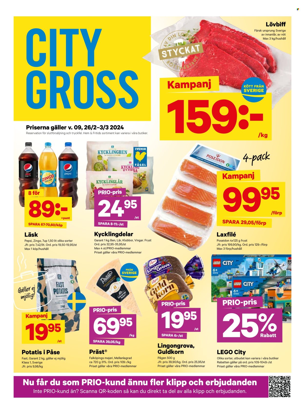 City Gross reklamblad - 26/2 2024 - 3/3 2024. Sida 1