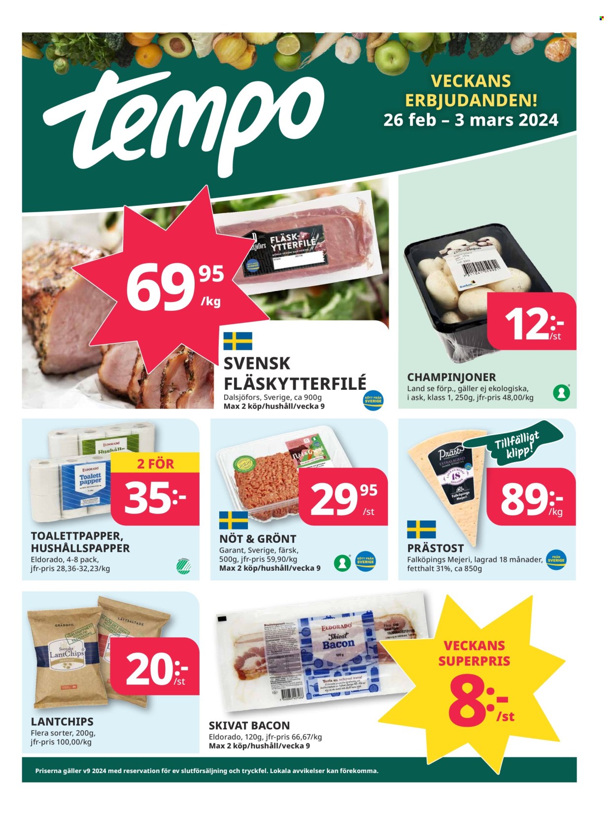 Tempo reklamblad - 26/2 2024 - 3/3 2024. Sida 1